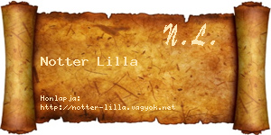 Notter Lilla névjegykártya